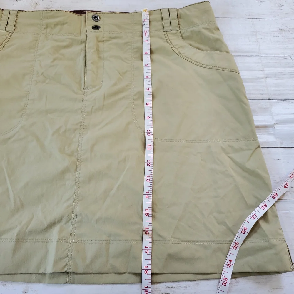 REI khaki nylon‎ spandex hiking outdoor skirt plus size 14